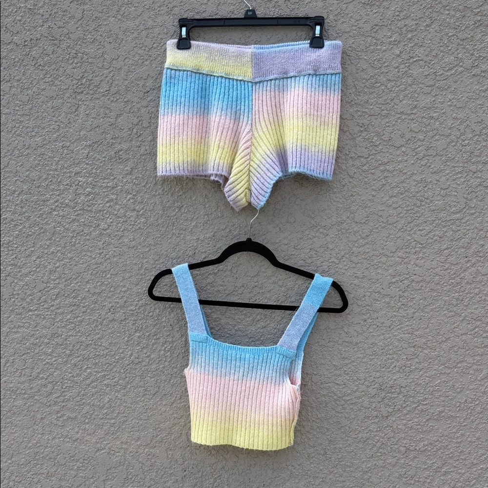 Out from under by Urban Outfitters Multicolor Knit Tank and Shorts Set